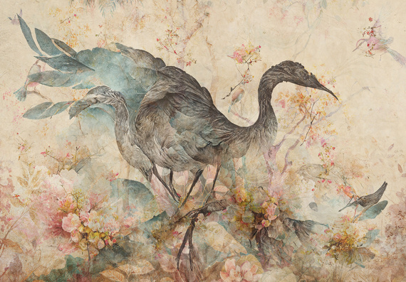 Fototapeta 14676 PTAK W KWIATACH