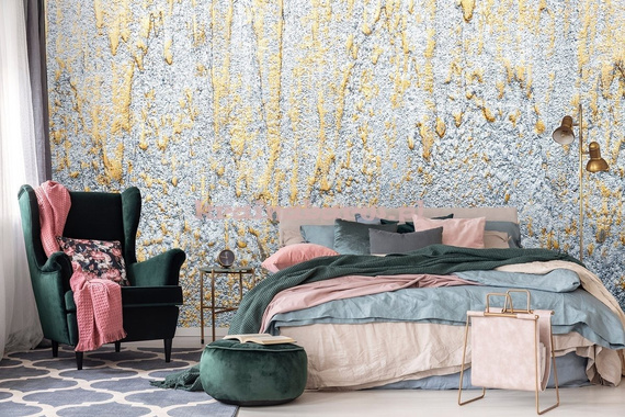 Fototapeta 13591 Złoto srebrny tynk