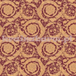 Ekskluzywna tapeta Versace IV klasyczne ornamenty kwiaty na bordowym tle