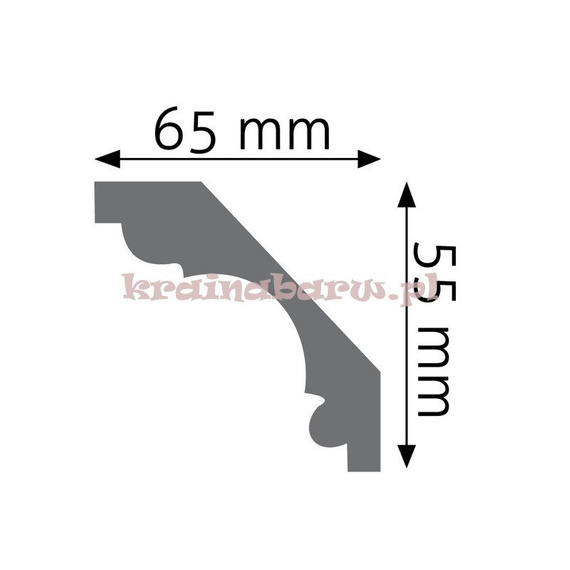 Listwa sufitowa zdobiona LGZ-02 240 x 5,5 x 6,5cm