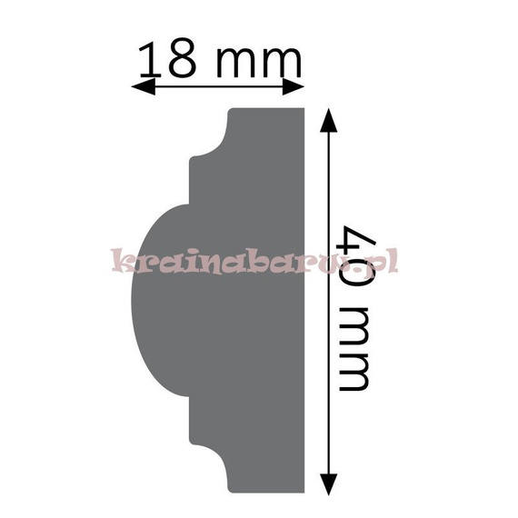 Listwa naścienna gładka LPC-02 244 x 4 x 1,8cm