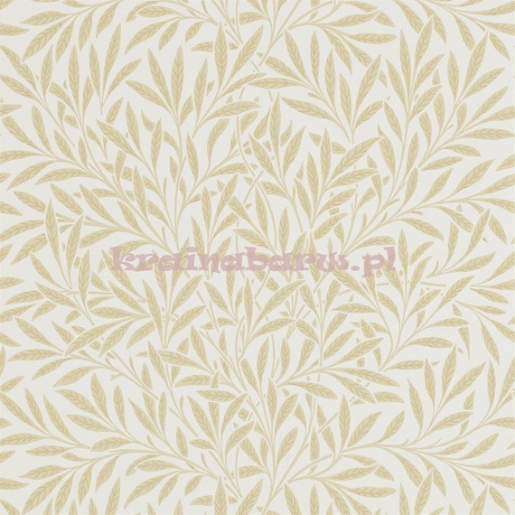 Stylowa tapeta z motywem wierzbowych listków w odcieniu żółtego