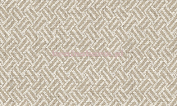 Nowoczesna geometryczna tapeta z  przeplatającymi liniami w beżach na kremowym tle w stylu Art-Deco