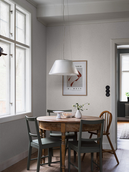 Tapeta w skandynawskim stylu liście listki stonowana szarość