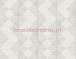 Luksusowa tekstylna naturalna tapeta geometryczna 3D kwadraty romby w szarościach