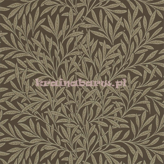 Stylowa tapeta z motywem wierzbowych listków w brązach