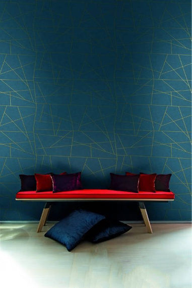 Zmywalna tapeta 24023 geometryczne linie grafitowe