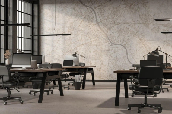 Tapeta artystyczna Wallart Varsovia mapa 