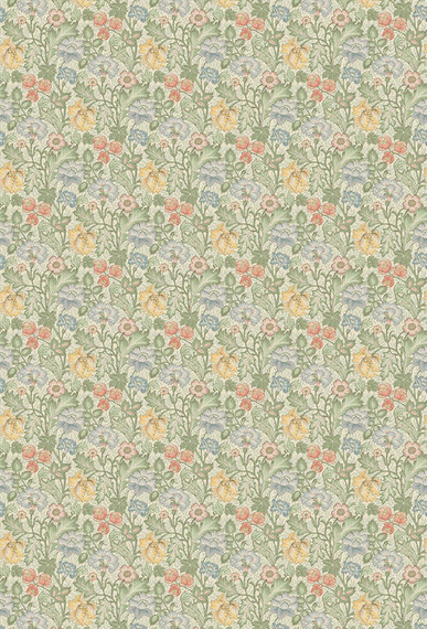 Mural 2036 w skandynawskim stylu kolorowe kwiaty liście na jasnym tle