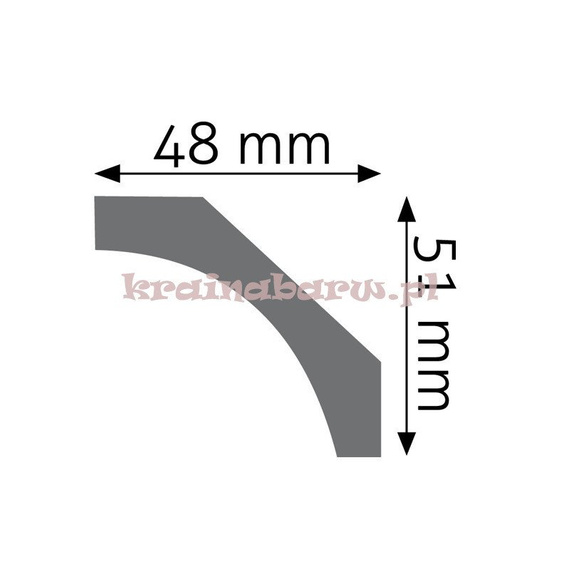 Listwa sufitowa gładka LGG-28 240 x 5,1 x 4,8cm