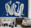 Tapeta artystyczna Wallart Couple Cobalt dwie postacie abstrakcja