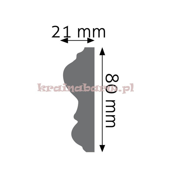 Listwa naścienna gładka LNG-12 240 x 8 x 2,1cm