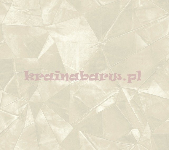 Tapeta geometryczna impresja Velvet Crush w kremach i bezach