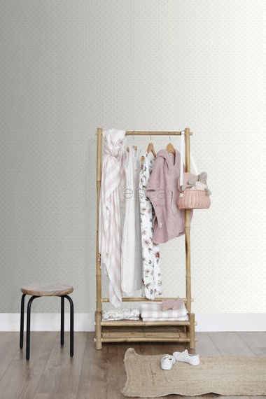 Tapeta 137006 srebrne kropki na białym tle