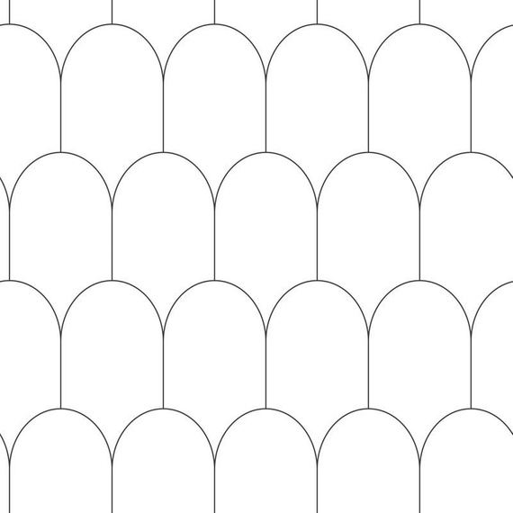 Modna tapeta 139140 łuki w stylu Art Deco biało czarna