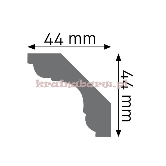 Listwa sufitowa gładka elastyczna LGG-06F 235 x 4,4 x 4,4cm