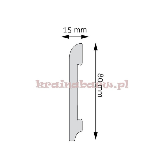 Listwa przypodłogowa LPC-11 244 x 8 x 1,5cm