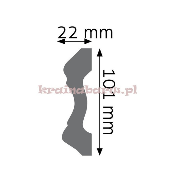 Listwa naścienna gładka LNG-14 240 x 10,1 x  2,2cm