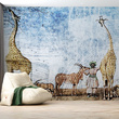 Tapeta Fototapeta 18040 Savannah wallpaper picture with giraffes 