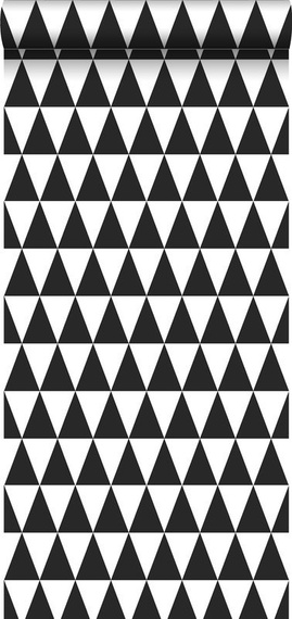 Tapeta 128845 trójkąty czarno białe