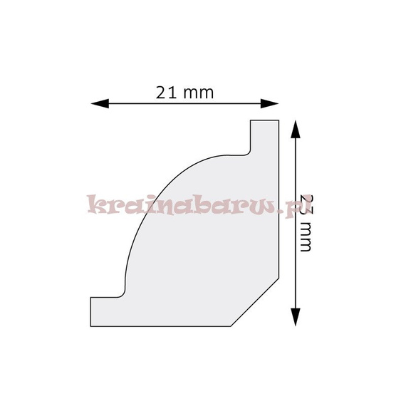 Listwa przypodłogowa LPC-01M 244 x 2,3 x 2,1cm