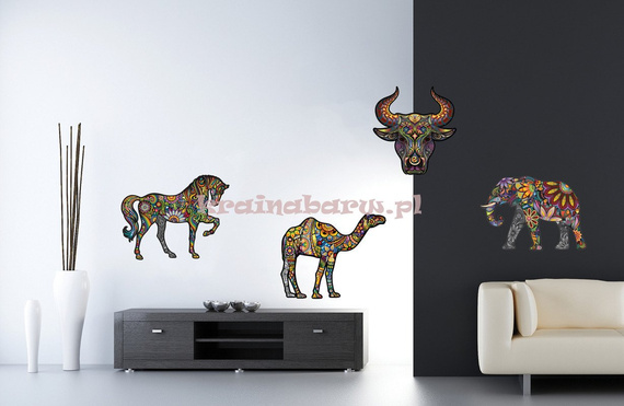 Naklejki na ścianę ZWIERZĘTA ETNO SPN61