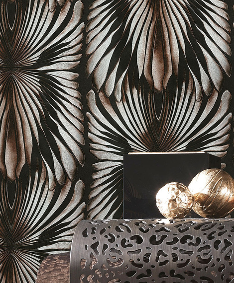 tapeta ekskluzywna RC 19005 Roberto Cavalli brązowe ornamenty