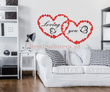 Naklejka na ścianę DWA SERCA SPNB469TS