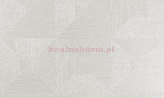 Tapeta geometryczna 3D kwadraty trójkąty w bieli z wyczuwalną w dotyku strukturą 