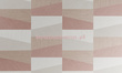 Tapeta geometryczna prostokąty i trapezy w beżach szarościach i różowobrązowm z wyczuwalną strukturą  i efektem 3D