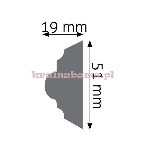 Listwa naścienna zdobiona LNZ-04 240 x 5,1 x 1,9cm