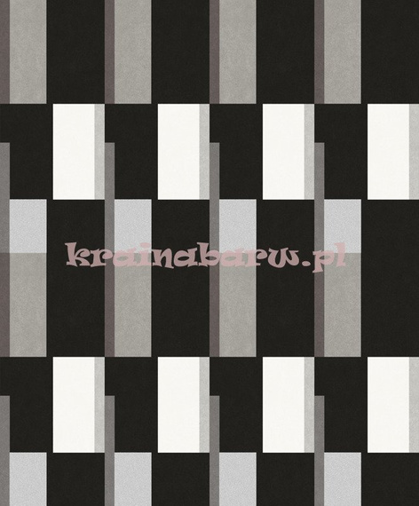 Nowoczesna tapeta geometryczna abstrakcja Prisma Iron czarno biała z szarym