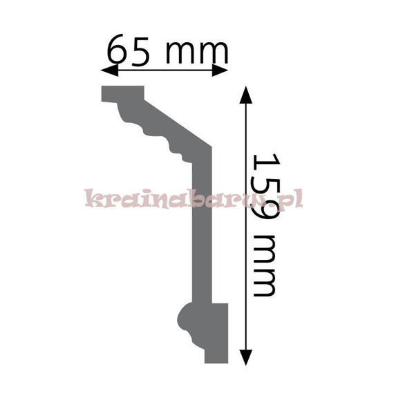 Listwa sufitowa zdobiona LGZ-08 240 x 15,9 x 6,5cm