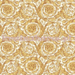 Ekskluzywna tapeta Versace IV klasyczne ornamenty kwiaty na bordowym tle