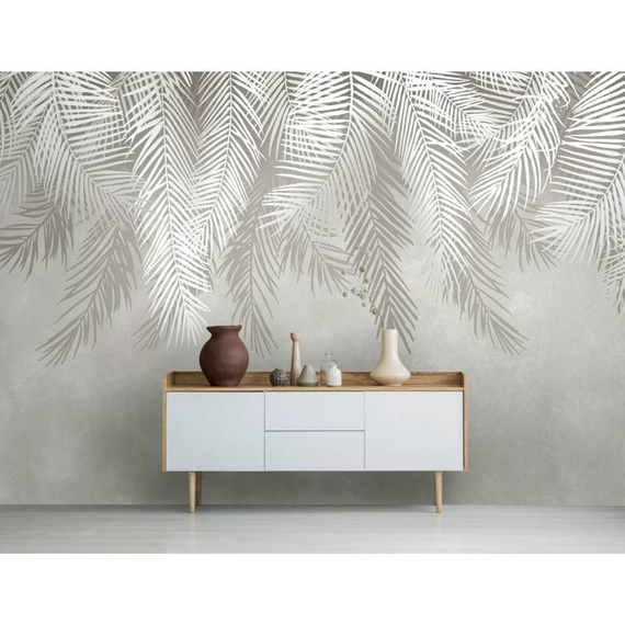 Fototapeta 13934 - Liście Palmy Beżowe Naturalne