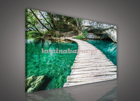 Obraz na płótnie PP500O1 Laguna z mostem