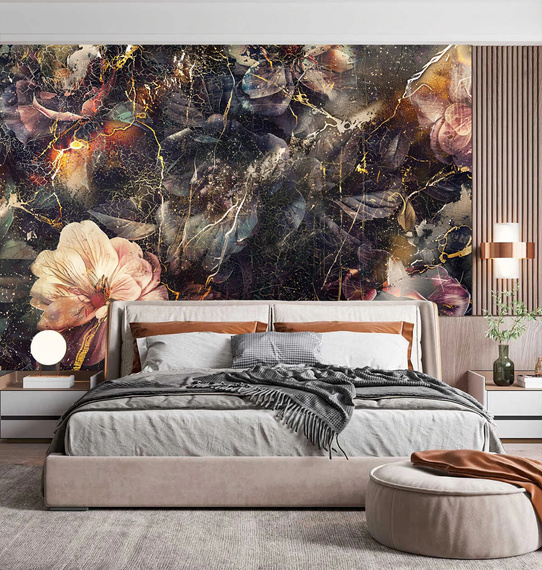 Fototapeta Piękne kwiaty w stylu retro 25