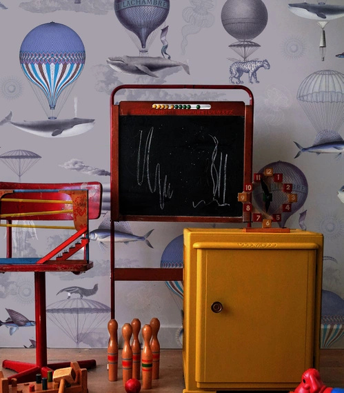 Tapeta Artystyczna Vintage balloons purple