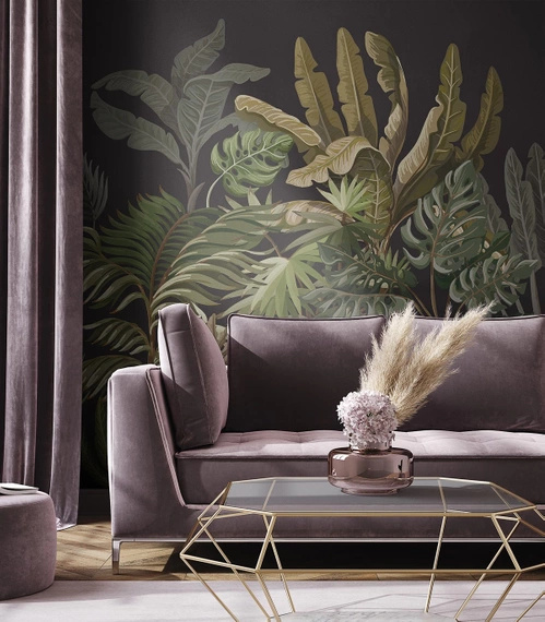 Tapeta Artystyczna Jungle Black