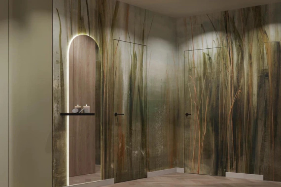 Tapeta artystyczna Wallart Canna trawy tatarak