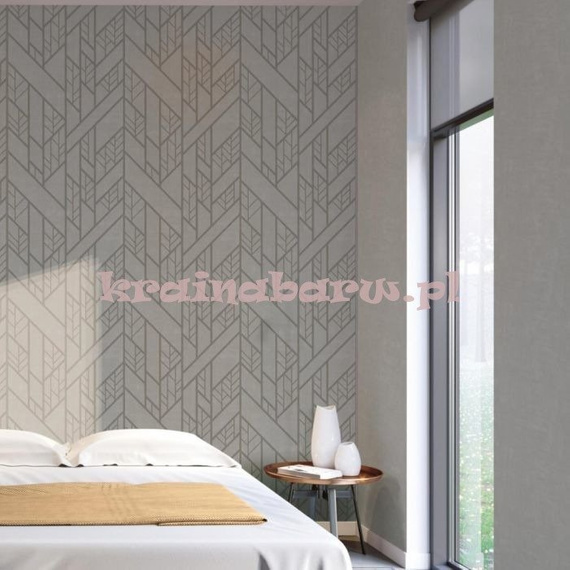 Tapeta geometryczna układ lini i rombów w szarościach