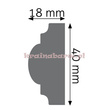 Listwa naścienna gładka LPC-02 244 x 4 x 1,8cm