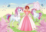 Fototapeta 13240 Księżniczka z jednorożcami