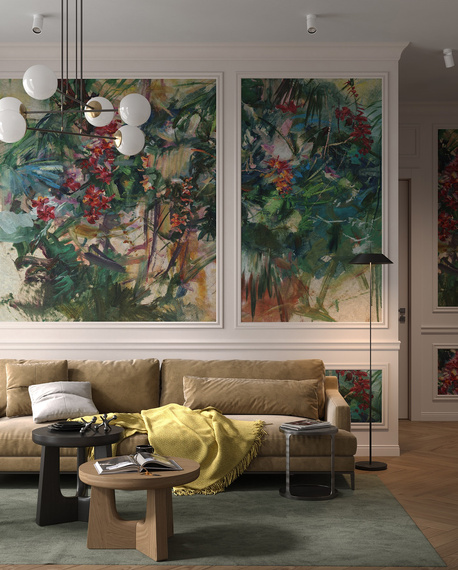 Fototapeta artystyczna Rivera malowane kwiaty