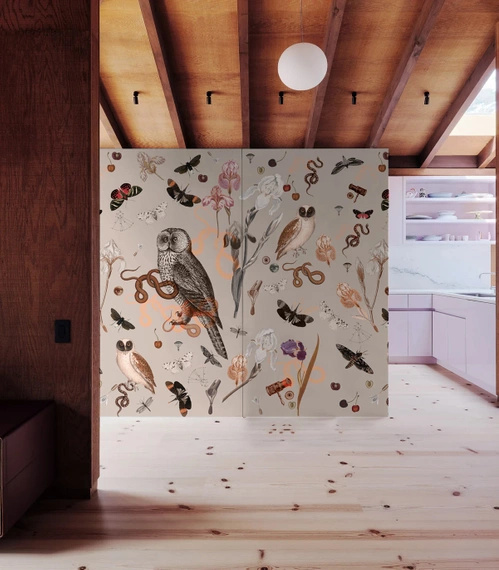 Tapeta Artystyczna Pink Owls