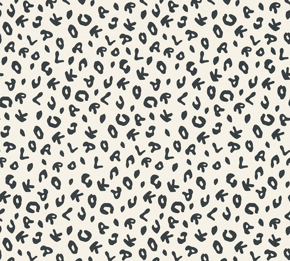 Tapeta 37856-2 litery K/ LEOPARD Karl Lagerfeld