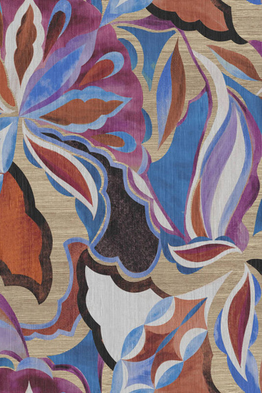 Tapeta tekstylna Arte 24102 Myriad tropikalne kwiaty