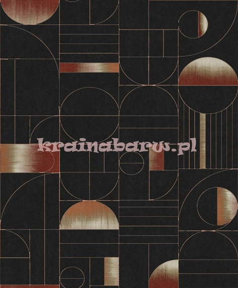 Nowoczesna tapeta prosta geometria na czarnym tle