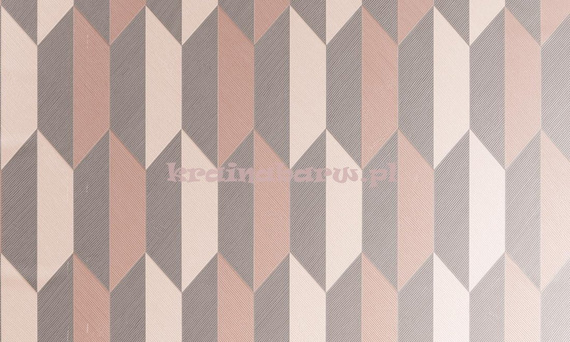 Nowoczesna tapeta geometryczna 3D brudne róże brąz