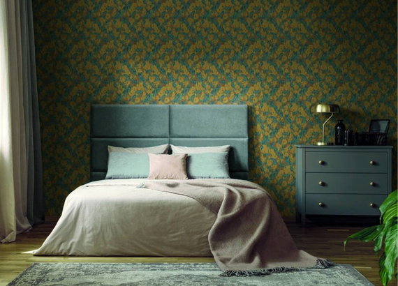 Zmywalna tapeta 24041 kwiaty odcienie szarości